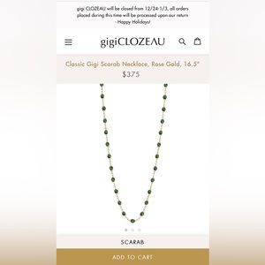 Authentic Gigi Clozeau necklace
